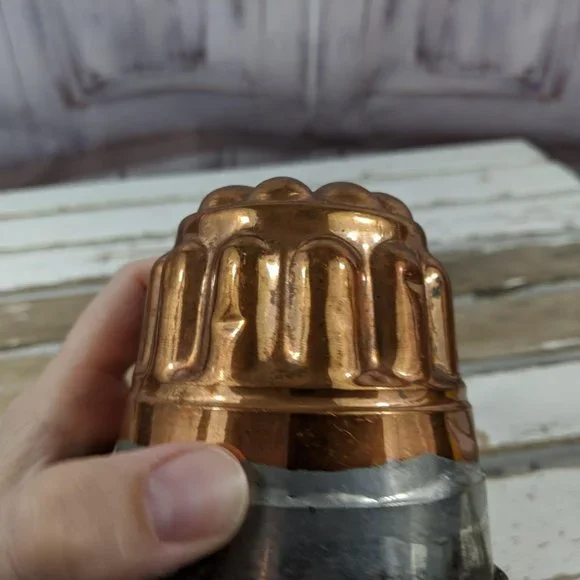Antique jello copper mold unique decorative vintag‎